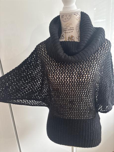 Netopýří rukáv svetr clockhouse xs, černý, clockhouse,xs