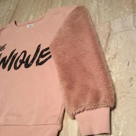 Mikina s chlupatými rukávy, river island,140