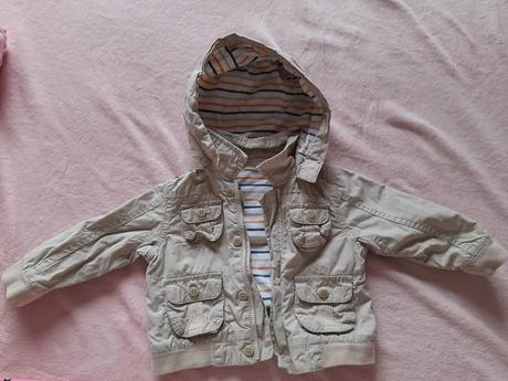 Béžová bunda slabší přechofová bambini s pejsky, bambini,74