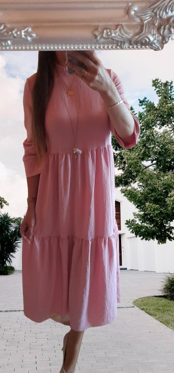 Shein volánové dlouhé šaty, m