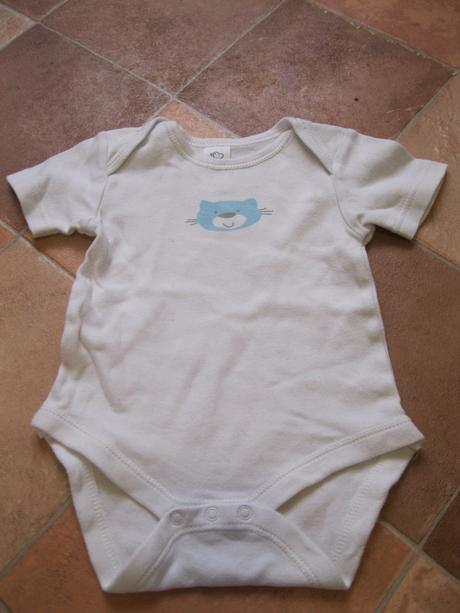 Bílé body s kočičkou, baby club,68