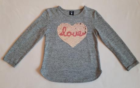 Dětský svetřík s měnícím obrázkem srdce, vel.122, kiki&koko,122