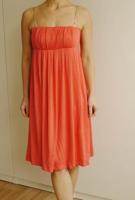 Saty koralove barvy bez raminek 34 od 3 suisses, 34