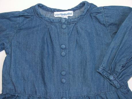 P372 šatičky riflového vzhledu vel. 62, vertbaudet,62