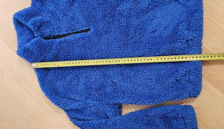 Modrá chlupatá crop top mikina shein vel.xs, xs