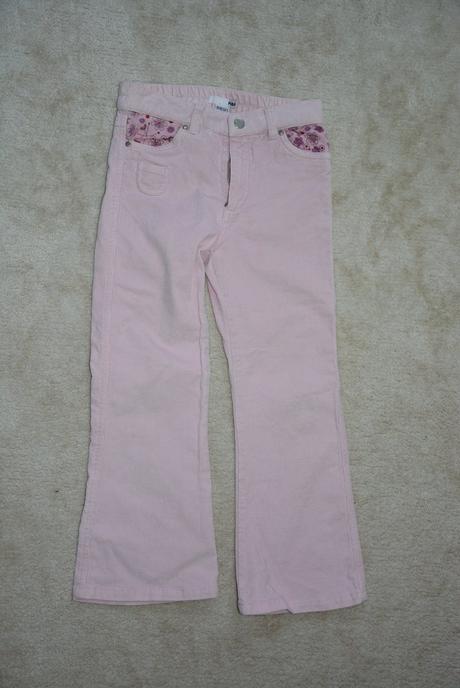 Manžestráky do zvonu, h&m,122