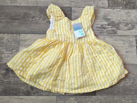 Šaty dívčí propínací 0-3m /62, primark,62