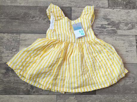 Šaty dívčí propínací 0-3m /62, primark,62