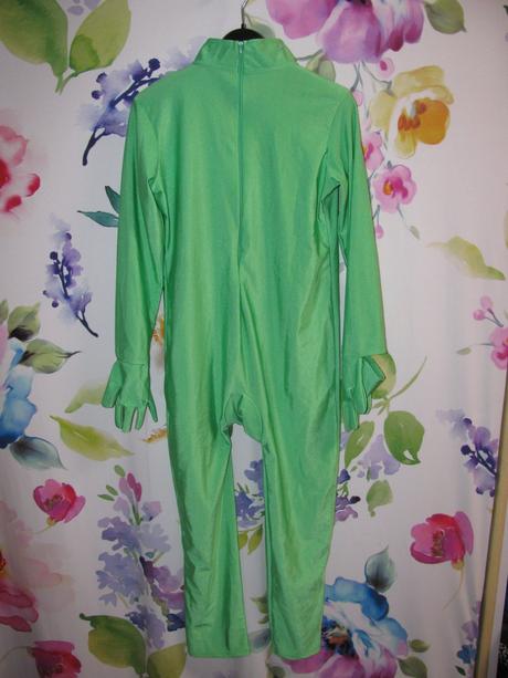 Karnevalový kostým-elastický zelený overal,