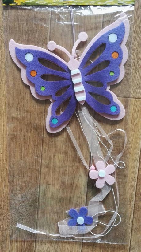 Závěsná dekorace girlanda motýl - fleece,