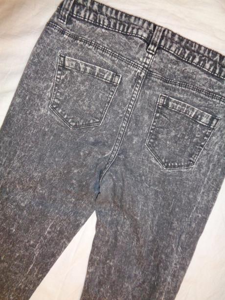 Luxusní šedočerné elastické skinny, 158