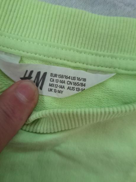 Mikina neon, h&m,158