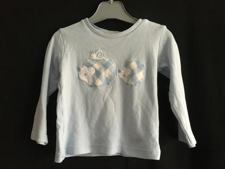 Vel. 80 modré triko s ježky, 80