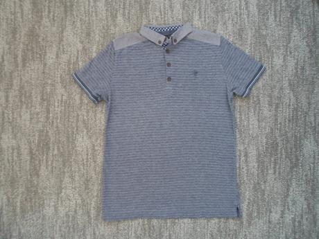 Modré tričko triko s límečkem polo, next,146