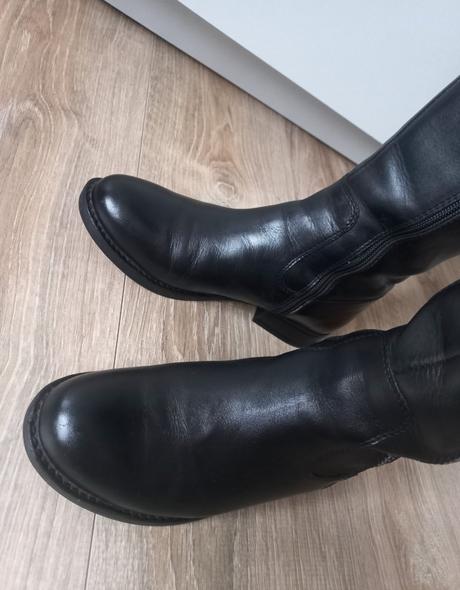 Celokožené kozačky na zip, vel. 36, 36