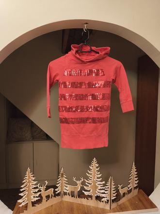 Mikinové šaty s flitry, c&a,104