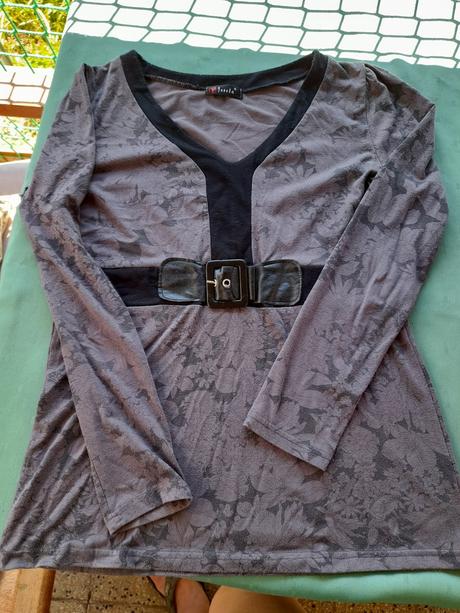 Těhotenská černá halenka dlouhý rukáv, m