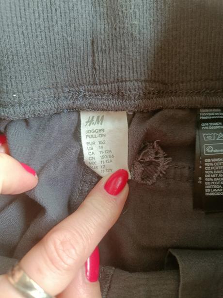 Kalhoty jogger velikost 152, h&m,152