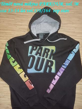 Mikina parkour vel.m cca 158-164, m