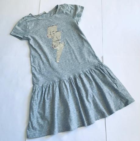 Ob/ šaty s flitri - v.122/128, h&m,122