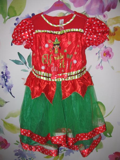 Vánoční šaty - malá elfka, 128