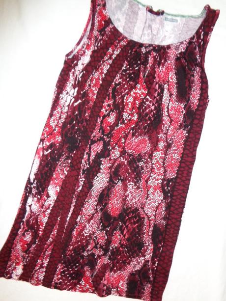 Super vínovočervené hadí šaty, street one,36 / s