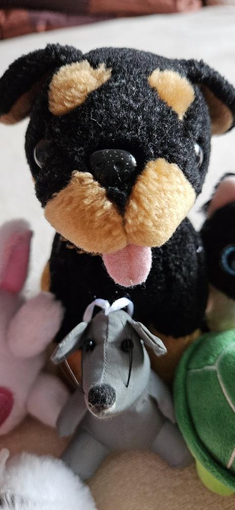 Plyšové hračky - pejsek, jednorožec, kočka, želva,