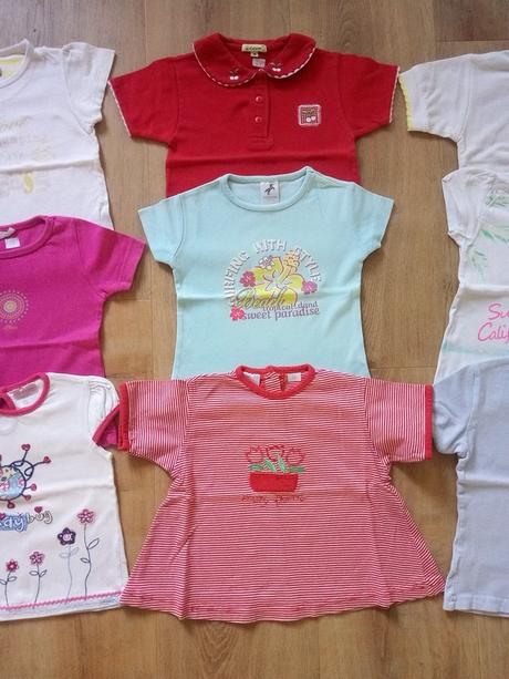 9 x tričko krátký rukáv, vel 86-92, 86
