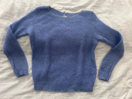 Bledě modrý svetr vel. xs/s, xs