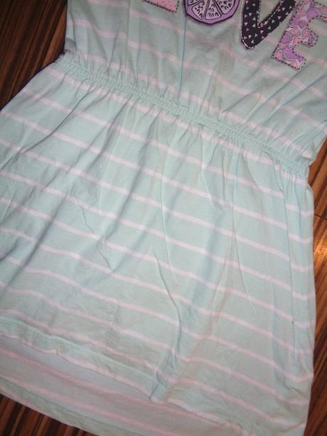 Krásné mentolové pruhované šaty, topolino,116