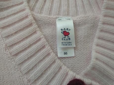 Růžový svetřík, baby club,86