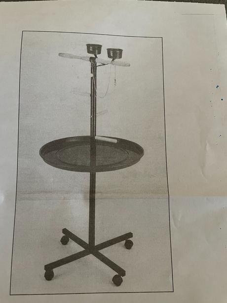 Stojan bidlo pro papouška velkého žako ara,