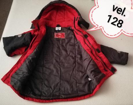 Dětská zimní bunda s kapucí, topolino,128