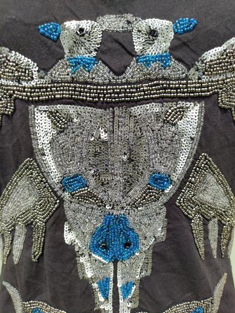 Černé zdobené tílko top zara - vel.m, zara,m