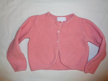 Krásný lososový svetr - hráškový vzor, rocha.little.rocha,92