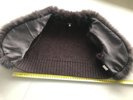 Luxusní pravá kožešina vesta bolerko 36 list hnědá, 36