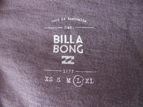 Šedé bavlněné pružné tričko billa bong, billabong,l