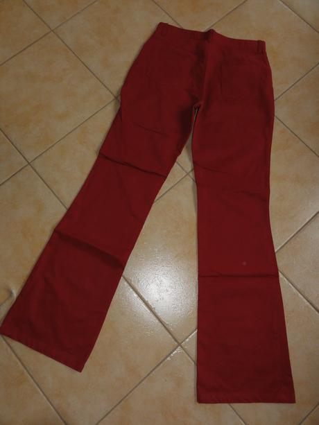 Kalhoty sytě červenorůžové, m