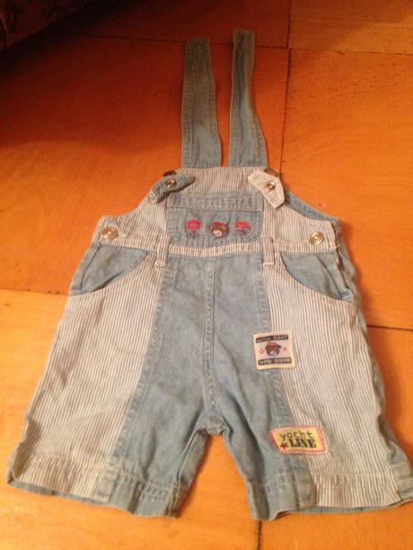 Riflový letní overal medvídek vel. 68 - 74, 68