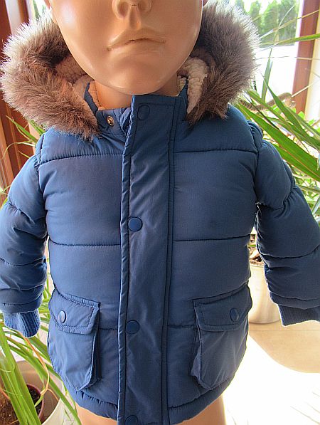 Zimní bunda s kožíškem, f&f,74