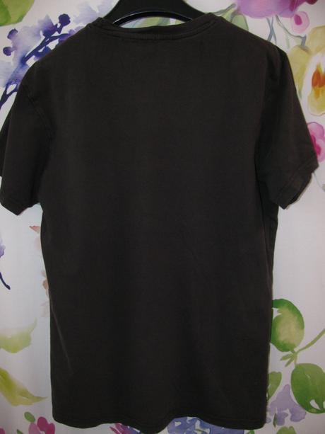 Tmavě hnědé bavlněné tričko deeluxe, m