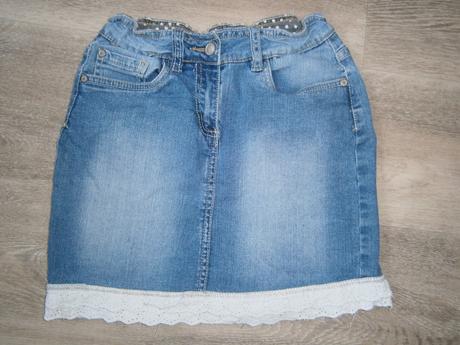 Riflová sukně vel. 152, 152