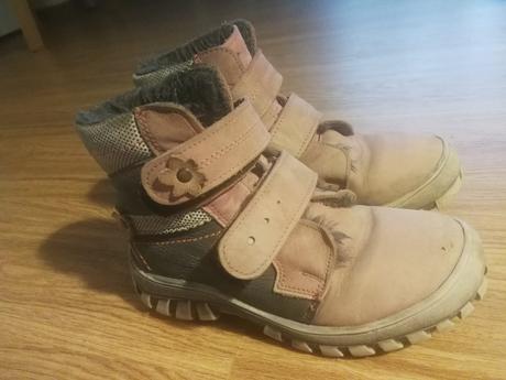 Dívčí zimní polobotky, kůže, vel. 30, essi,30