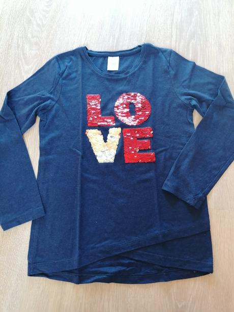 Tričko s otáčecími flitry, lindex,128