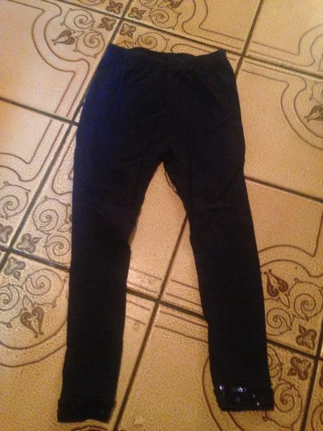 Dívčí zdobné legíny s flitry vel. 92 - 98, 92