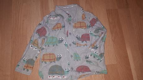 Šedá košile se zvířátky vel. 86, marks & spencer,86