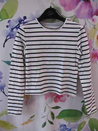 Strečové bavlněné crop top tričko h&m, h&m,152