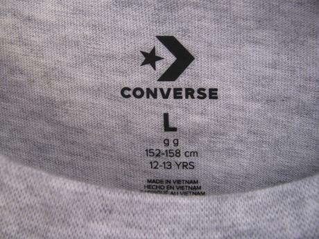 Šedé bavlněné tričko s logem - converse, converse,158