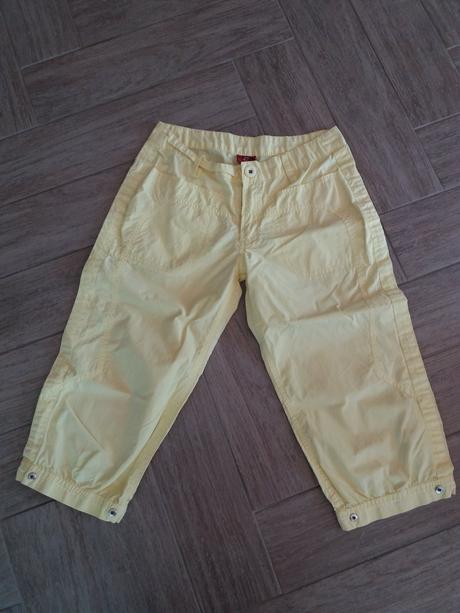 Sytě žluté capri kalhoty, xs