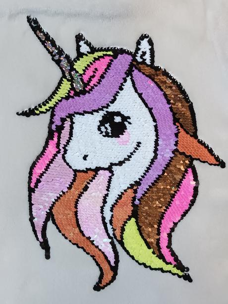 Dívčí mikina s flitry, jednorožec,h&m, vel.104/110, h&m,104